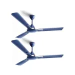 Longway Wave 50W Blue & Silver Ultra High Speed 3 Blade Ceiling Fan, Sweep: 1200 mm (Pack of 2)