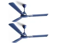 Longway Wave 50W Blue & Silver Ultra High Speed 3 Blade Ceiling Fan, Sweep: 1200 mm (Pack of 2)