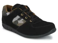 ArmaDuro AD1005 Suede Leather Steel Toe Black Work Safety Shoes, Size: 9