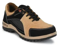 ArmaDuro AD1006 Tan Suede Leather Steel Toe Safety Shoes | Slip-Resistant Sole (Size: 9)