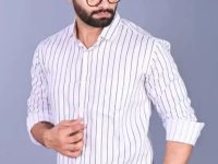 Men’s Polycotton Striped Shirt