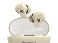 Portronics Harmonics Twins S16 In Ear Wireless TWS Earbuds with 24 Hrs Playtime, Clear Calls, Game & Music Mode, Low Latency, Bluetooth 5.3v, LED Display, Type C Fast Charging(Beige)