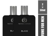 The Man Company BLACK Perfume for Men - 50ml, Pack of 2 | Premium Long-Lasting Deo Perfume Body Spray | Eau de Toilette
