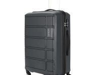 Kamiliant American Tourister Cabin Harrier 56 Cms Small Polypropylene (Pp) Hard Sided 4 Wheeler Spinner Wheels Luggage Suitcase (Grey)