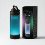 ibotel Aquaminder Smart Water Bottle Glows & Beeps to Remind You to Drink More 600 ml Chug Cap Bottle For Adults and Kids Perfect For Gift, Travel, Gym, Yoga, Hudson