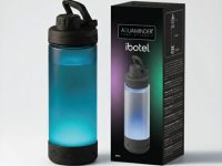 ibotel Aquaminder Smart Water Bottle Glows & Beeps to Remind You to Drink More 600 ml Chug Cap Bottle For Adults and Kids Perfect For Gift, Travel, Gym, Yoga, Hudson